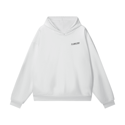 White Oversize Heavyweight Hidden Pocket Fleece Hoodie