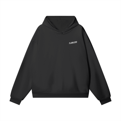 Black Oversize Heavyweight Hidden Pocket Fleece Hoodie